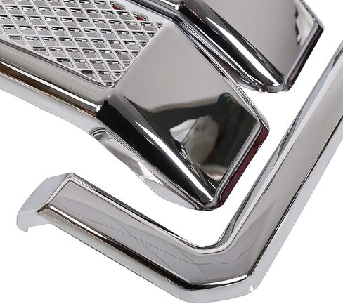 غطاء مصبغة لـ 2011-2016 Ford F-250 F-350 F-450 F-550 غطاء المصد الأمامي فائق التحمل من الكروم ABS غطاء الشواية-8 قطعة-YOUNGERCAR in Saudi Arabia
