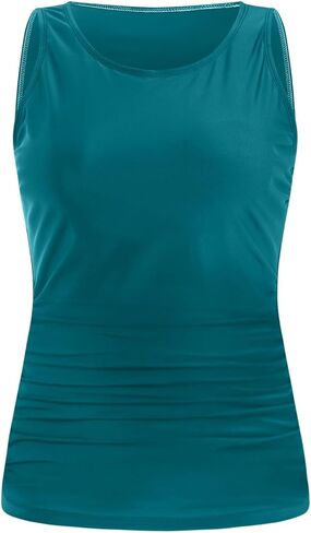 Tankini Tops for Women High Neck Swimsuits Swim Top Modest Bathing Suit Flowy Swimwear Tank Top Only No Bottom in Saudi Arabia