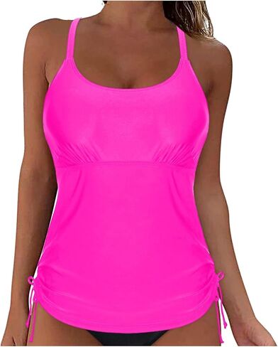 Tankini Tops for Women High Neck Swimsuits Swim Top Modest Bathing Suit Flowy Swimwear Tank Top Only No Bottom in Saudi Arabia