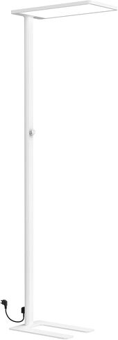 مصباح أرضي LED 120 وات، مصباح قراءة كامل الطيف للعناية بالعين 10000 لومن، مصباح أرضي طويل يعتم بمقبض 77 بوصة مع ضوء نهاري طبيعي 4000 كلفن، مصباح قائم في الزاوية الساطعة لغرفة النوم وغرفة المعيشة وغرفة الدراسة والمكتب in Kuwait