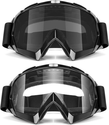 Lievermo Motorcycle ATV Dirt Bike 2-Pack Motocross Ski Goggles MX Riding UTV Helmet Offroad Dustproof Glasses in Saudi Arabia