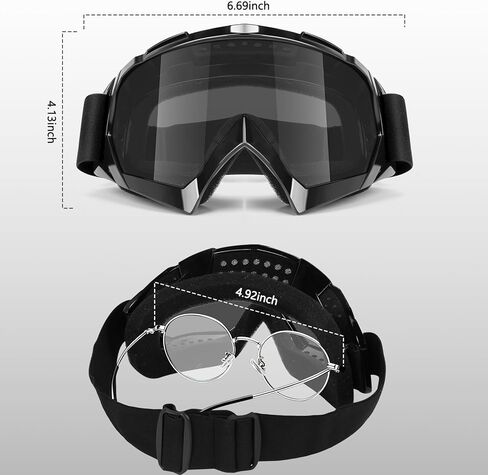 Lievermo Motorcycle ATV Dirt Bike 2-Pack Motocross Ski Goggles MX Riding UTV Helmet Offroad Dustproof Glasses in Saudi Arabia