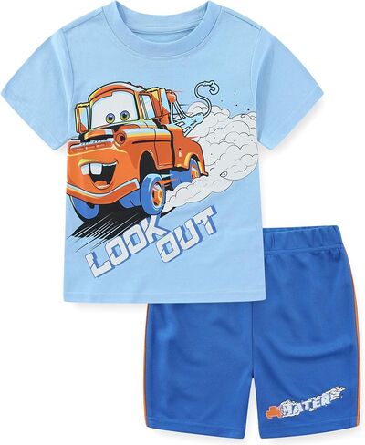Disney Cars Tow Mater Boys Short Sleeve T-Shirt and Mesh Short Set for Toddler and Big Kids in Saudi Arabia
