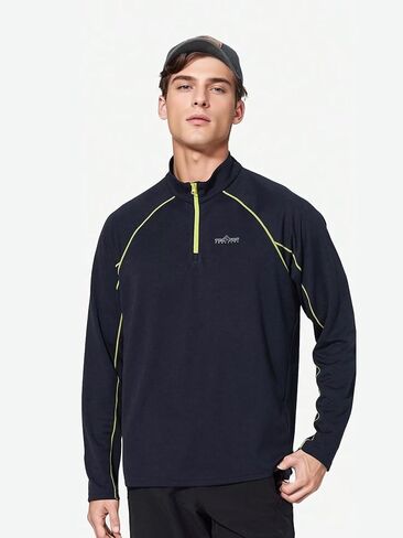Men's Quick-Dry Long Sleeve T-Shirt, High Elastic Breathable Gym Workout Top for Outdoor Sports Casual in Saudi Arabia
