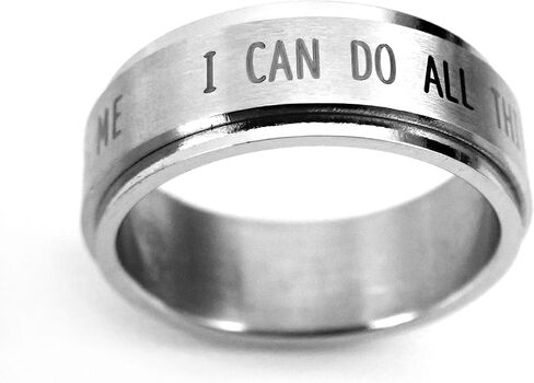 FORGIVEN JEWELRY Philippians 4:13 I Can Do All Things Through Christ Spinner Ring in Kuwait