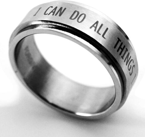 FORGIVEN JEWELRY Philippians 4:13 I Can Do All Things Through Christ Spinner Ring in Kuwait