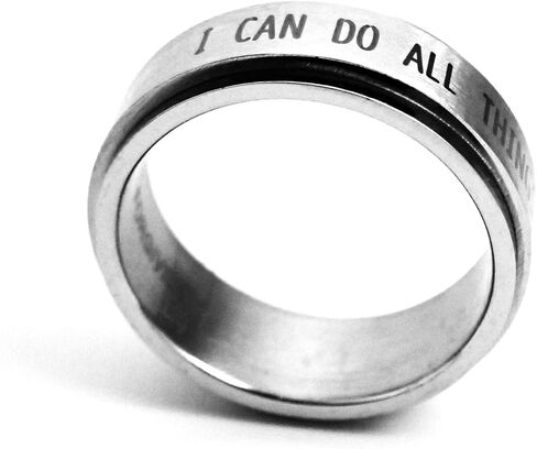 FORGIVEN JEWELRY Philippians 4:13 I Can Do All Things Through Christ Spinner Ring in Kuwait