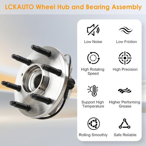 515096 Front Wheel Hub and Bearing Assembly Compatible with Cadillac Escalade ESV EXT, GMC Sierra Yukon XL 1500, Chevy Avalanche Silverado Suburban Tahoe, 6 Lugs W/ABS (1) in Kuwait
