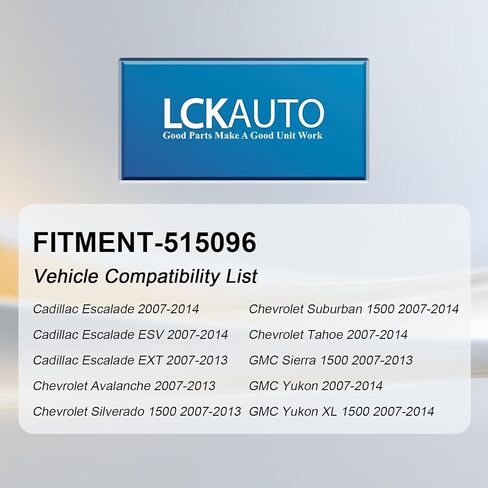 515096 محور العجلة الأمامية ومجموعة المحمل متوافقة مع كاديلاك إسكاليد ESV EXT، جي إم سي سييرا يوكون XL 1500، تشيفي أفالانش سيلفرادو سوبربان تاهو، 6 عروات مع ABS (1) in Kuwait
