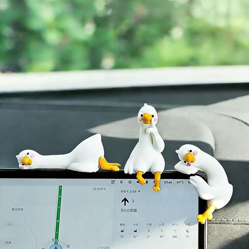 Goose Figurines, 3D Printed Resin, 4 Pieces, Whimsical Ornaments for Computer Monitor, Desk, Car Dashboard, Home and Office in Saudi Arabia