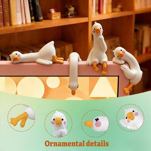Goose Figurines, 3D Printed Resin, 4 Pieces, Whimsical Ornaments for Computer Monitor, Desk, Car Dashboard, Home and Office in Saudi Arabia