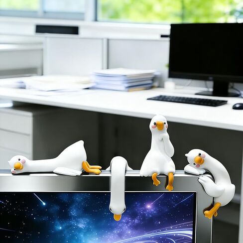 Goose Figurines, 3D Printed Resin, 4 Pieces, Whimsical Ornaments for Computer Monitor, Desk, Car Dashboard, Home and Office in Saudi Arabia