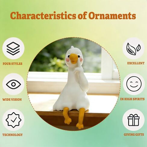 Goose Figurines, 3D Printed Resin, 4 Pieces, Whimsical Ornaments for Computer Monitor, Desk, Car Dashboard, Home and Office in Saudi Arabia
