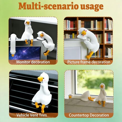 Goose Figurines, 3D Printed Resin, 4 Pieces, Whimsical Ornaments for Computer Monitor, Desk, Car Dashboard, Home and Office in Saudi Arabia