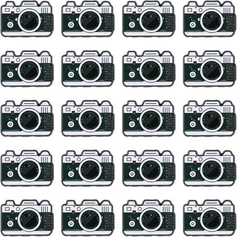 CHGCRAFT 20 Pcs Camera Brooch Camera Photography Enamel Lapel Pin for Suit Shirt Collar Backpack Clothes Decorations Party Anniversary Accessories Gifts, Black in Saudi Arabia