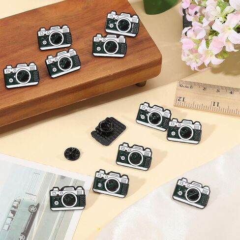CHGCRAFT 20 Pcs Camera Brooch Camera Photography Enamel Lapel Pin for Suit Shirt Collar Backpack Clothes Decorations Party Anniversary Accessories Gifts, Black in Saudi Arabia