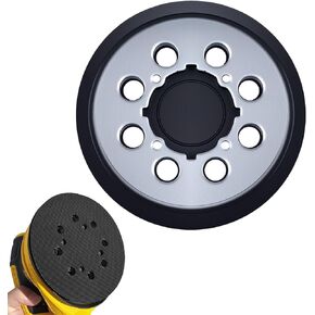 قطعتان من وسادة استبدال ماكينة الصنفرة لديوالت، 5 بوصة 8 فتحات بخطاف وحلقة من سبائك الألومنيوم لوحة استبدال ماكينة الصنفرة المدارية لـ DWE6421/6421K، DWE6423/6423K، DCW210B، DWE64233، N329079 in Kuwait