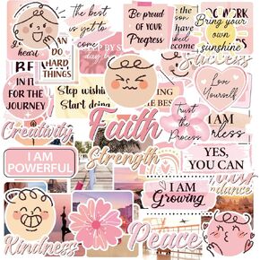 Vision Board Supplies Stickers - 50 Pcs Black Girl Travel Motivational Planner Decals Kit for Adults Women Girls, Cute Flower Inspirational Party Favors Gift for Scrapbook Journal Water Bottle in Saudi Arabia
