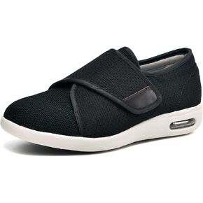 أحذية Youyun لتقويم العظام للنساء، أحذية رياضية واسعة سهلة الارتداء لمرضى السكر، والتهاب اللفافة الأخمصية ودعم تورم القدمين، مريحة خفيفة الوزن وقابلة للتنفس (أسود/رمادي) (مقاس 6) in Kuwait