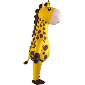 زي الزرافة القابل للنفخ - بذلة لكامل الجسم على شكل حيوان للهالوين، قماش مسامي، خفيف الوزن ومرن للحفلات التنكرية، المسيرات in Kuwait