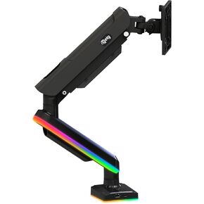 ذراع شاشة الألعاب RGB مع زنبرك غاز، حامل مكتبي قابل للتعديل لشاشات مقاس 17 إلى 35 بوصة، تصميم مريح للحركة الكاملة، متوافق مع VESA، يتضمن إدارة الكابلات in Kuwait