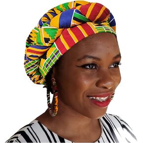 Dupsie's Kente Akoma African Print Modu Hat - Pre-tied Head wrap in Kuwait