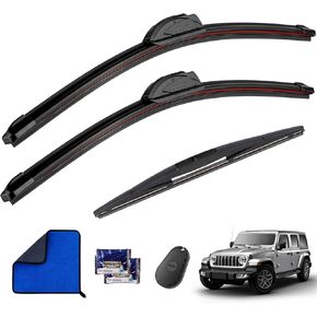 مجموعة شفرات ممسحة 24 بوصة 18 بوصة 14 بوصة مع 3 هدايا، OEM مناسب لمازدا CX5 2017-2025/ CX9 2017-2023، مساحات الزجاج الأمامي لجميع المواسم، استبدال هادئ خالٍ من الخطوط، 3 عبوات in Kuwait