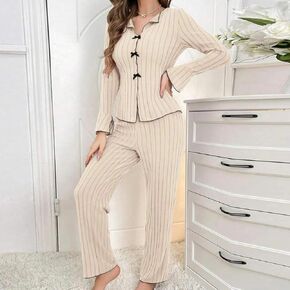 Women'S Two-Piece Pajama Set, Warm, Comfortable, Casual, And Stylish Loungewear For Autumn And Winter in Kuwait