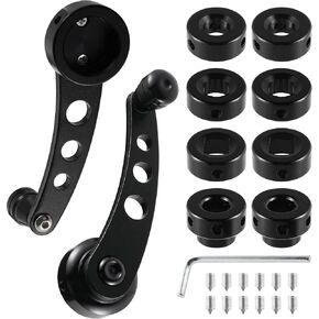 Veemoon 1 Window cranks Set Car Window Handle Aluminum Alloy Window Crank Handle Universal Car Window Handle Replacement Door Accessories- Casement Window Crank Handle（4.3 x 1.7 x 1.46 inch in Kuwait