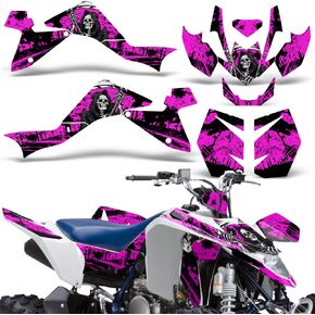 ATV Graphics kit Sticker Decal Compatible with Suzuki LT-Z400 QuadSport 2009-2016 - Reaper V2 Pink in Kuwait