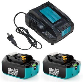 2 Pack 6.0Ah Lithium-ion Replacement Batteries Compatible with Makita 18V Battery BL1860B BL1850B BL1840B BL1830B BL1815B LXT400 in Kuwait