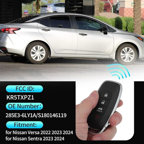X AUTOHAUX KR5TXPZ1 433MHz استبدال دخول بدون مفتاح عن بعد مفتاح ذكي فوب لنيسان فيرسا 2022 2023 2024 لنيسان سنترا 2023 2024 285E3-6LY1A/S180146119 4 أزرار in Kuwait