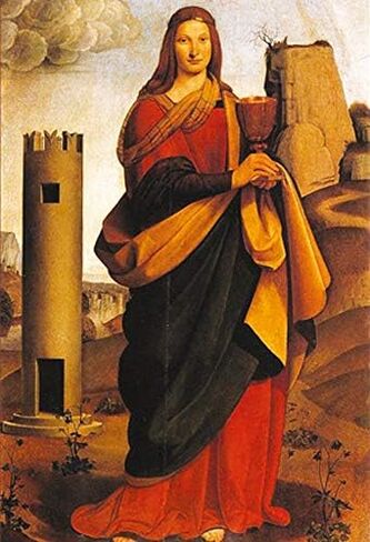 VPP St Barbara Medal Key Ring Gift Box Prayer Card in Kuwait