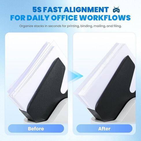 Mxmoonant Desktop Paper Jogger, 300 sheets Large Capacity, 3-5s Alignment Paper Finisher, Suitable for A4, Letter, A5 Size in Kuwait