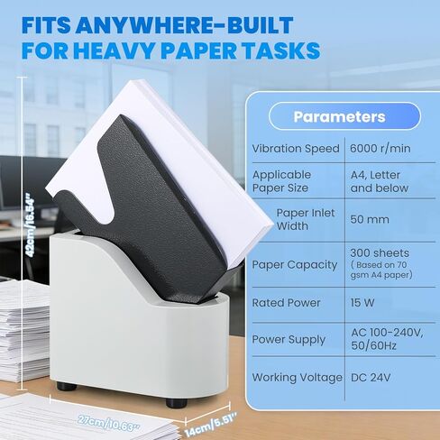 Mxmoonant Desktop Paper Jogger, 300 sheets Large Capacity, 3-5s Alignment Paper Finisher, Suitable for A4, Letter, A5 Size in Kuwait