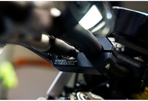 TUSK D-Flex Pro Handguards – Black Aluminum Bar/White Shields – Universal Aluminum Fit for 1 1/8" Handlebars – Dirt Bike MX Motocross ADV Adventure Motorcycle in Saudi Arabia