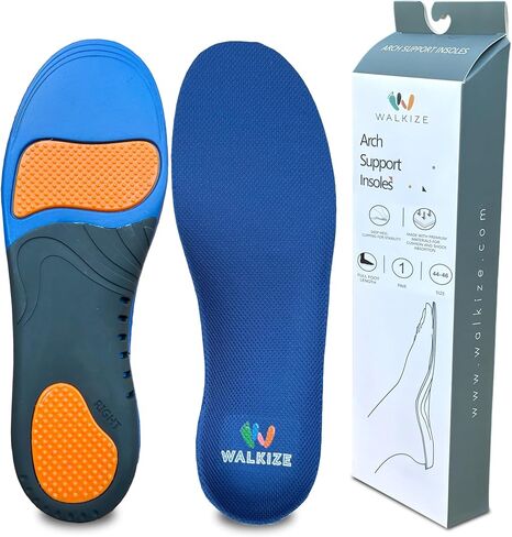 Walkize Arch Support Insoles Women - Plantar Fasciitis Relief, High Arch Support Shoe Inserts for Women & Men, EVA + Mesh Cloth Cushioning Foot Pain Relief Insoles - Small/38-40 in Saudi Arabia
