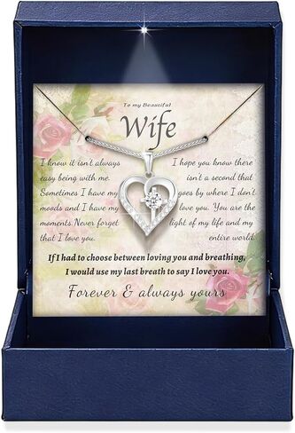 Moissanite Cross Necklace for Women in Light-Up Gift Box Heart Cross Jewelry 1CT Pendant for Women Gift Ideas for Wife Valentines Day Anniversary Birthday (S925 Sterling Silver/18K Real Gold Filled) in Kuwait