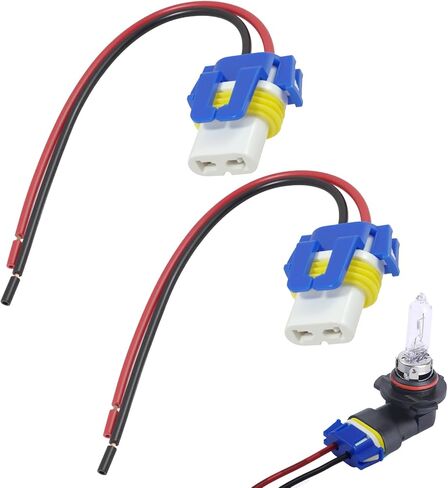 2 حزمة موصل محول ضوء LED، 9005 9006 قابس محول المصباح الأمامي متوافق مع تويوتا، وحزام ضوء الضباب السيراميكي ذو درجة الحرارة العالية وأسلاك المصباح الأمامي in Kuwait