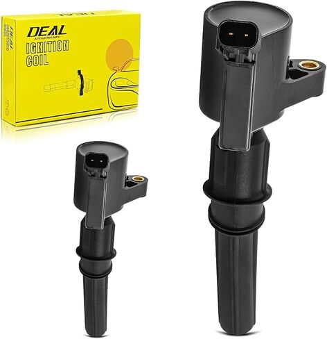 DEAL AUTO ELECTRIC PARTS Pack of 2 New Ignition Coils Compatible With F-150 F-250 F-350 E-150 E-250 E-350 Expedition Grand Marquis V8 V10 Replacement For DG508 DG457 C1454 FD503 in Kuwait