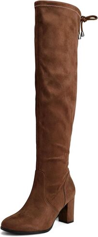 حذاء J. Adams Aspen للنساء - حذاء بكعب متوسط ​​ورباط فوق الركبة in Kuwait