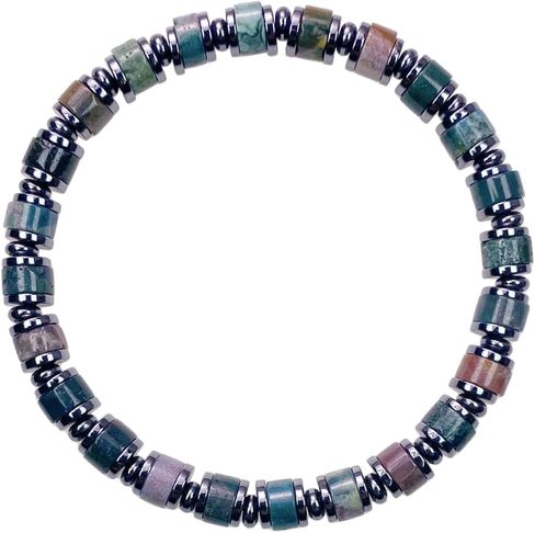 EDEN'S CALL شفاء كريستال حجر دلو الخرز سوار الهيماتيت تمتد سوار للنساء والرجال المجوهرات المصنوعة يدويا الطاقة الإيجابية هدية روحية in Kuwait