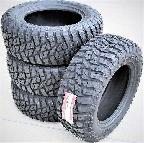 مجموعة من 4 (أربعة) إطارات Landspider Wildtraxx M/T Mud للطرق الوعرة الخفيفة للشاحنات الخفيفة - 35X12.50R24LT 35X12.50X24 35X12.50-24 114Q نطاق التحميل E LRE 10 طبقات BSW جدار جانبي أسود in Saudi Arabia