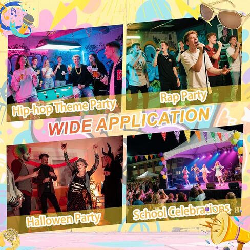 مجموعة إكسسوارات ملابس ديسكو 60s 70s من 3 قطع، قلادة سلسلة ديسكو، نظارات شمسية ذهبية، حلقة علامة الدولار، زي مجوهرات ديسكو 70s للرجال والنساء، فستان الهالوين وحفلات أعياد الميلاد in Kuwait