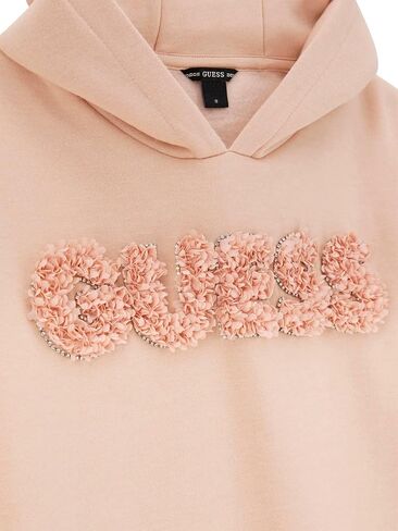 GUESS Girls' Eco Long Sleeve Oversize Hooded Active Top in Saudi Arabia