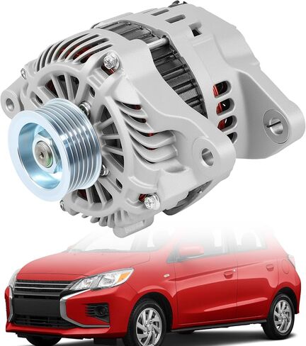 مولد كهربائي 12 فولت 85 أمبير متوافق مع ميتسوبيشي ميراج 2014 2015 1.2 لتر، استبدال 42142، 1800A316، A005TG2691، A005TG2691ZT، بكرة 6 أخدود في اتجاه عقارب الساعة in Kuwait