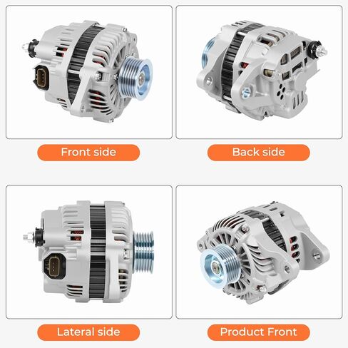 مولد كهربائي 12 فولت 85 أمبير متوافق مع ميتسوبيشي ميراج 2014 2015 1.2 لتر، استبدال 42142، 1800A316، A005TG2691، A005TG2691ZT، بكرة 6 أخدود في اتجاه عقارب الساعة in Kuwait