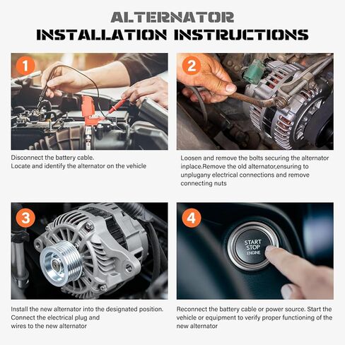 مولد كهربائي 12 فولت 85 أمبير متوافق مع ميتسوبيشي ميراج 2014 2015 1.2 لتر، استبدال 42142، 1800A316، A005TG2691، A005TG2691ZT، بكرة 6 أخدود في اتجاه عقارب الساعة in Kuwait