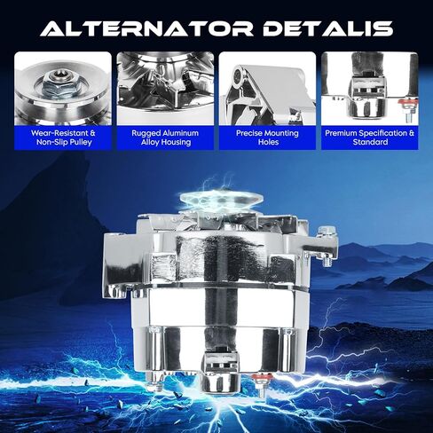 New Alternator for Century 1975 77-82, for Regal 75-76 78-79, for Chevy C10 1975-1986, for C20 Suburban 1967-1986, for Camaro 1967-1985, for Citation II 1984-1985, for Impala 1959-1985 in Saudi Arabia