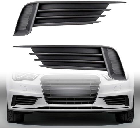 Astra Depot Compatible for 2013-2017 Audi A3 S3 Left Right Black Front Bumper Grille w/o Fog Light Hole AU1038141 AU1039141 in Saudi Arabia